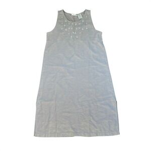 Vintage‎ Erika Collection Taupe Maxi Dress PL Lagenlook Boho Cottagecore 90's